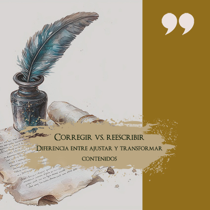 Entre corregir y reescribir
