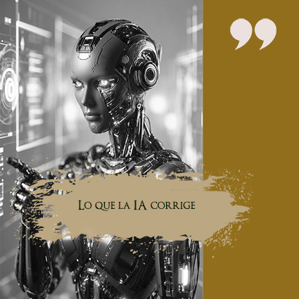 La IA corrige lo que corrige
